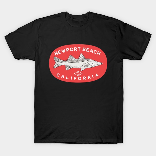 Newport Beach California Fishing T-Shirt by Eureka Shirts